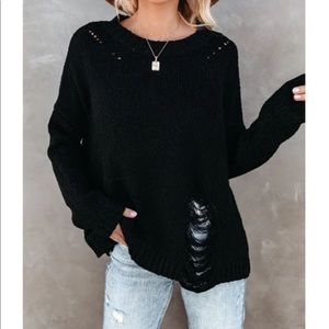 Winters Distressed Knit Sweater
